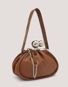 Weekend MaxMara De piele geantă pe umăr Milvanew Pasticcino
