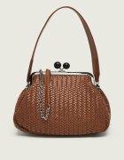 Weekend MaxMara De piele geantă pe umăr Wkaere Pasticcino