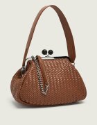 Weekend MaxMara De piele geantă pe umăr Wkaere Pasticcino