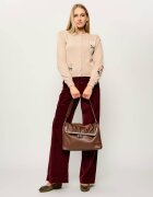 Weekend MaxMara De piele geantă pe umăr Wkaslalom Pasticcino