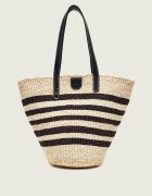 Weekend MaxMara Geantă de plajă WKAGENNAIO cu adaos de piele