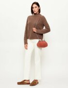 Weekend MaxMara Geantă pe umăr Wkavalois Pasticcino | piele întoarsă