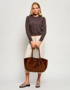 Weekend MaxMara Geantă shopper + borsetă Wkapesi | piele întoarsă