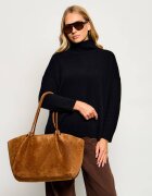 Weekend MaxMara Geantă shopper + borsetă Wkapesi | piele întoarsă