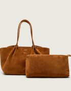 Weekend MaxMara Geantă shopper + borsetă Wkapesi | piele întoarsă