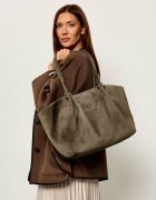 Weekend MaxMara Geantă shopper + borsetă Wkapesi | piele întoarsă