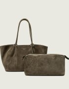 Weekend MaxMara Geantă shopper + borsetă Wkapesi | piele întoarsă
