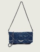 Zadig & Voltaire De blugi geantă pe umăr ROCK DENIM MONOGRAM