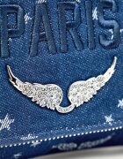 Zadig & Voltaire De blugi geantă pe umăr ROCK DENIM MONOGRAM