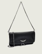 Zadig & Voltaire De piele geantă pe umăr ROCK GRAINED