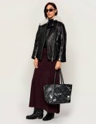 Zadig & Voltaire Geantă shopper Arty Tag cu adaos de piele