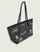 Zadig & Voltaire Geantă shopper Arty Tag cu adaos de piele