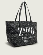 Zadig & Voltaire Geantă shopper Book Tag cu adaos de piele