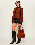 Zadig & Voltaire Geantă shopper Jane Western | piele întoarsă