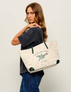 Zadig & Voltaire Geantă shopper Monogram Tennis cu adaos de piele