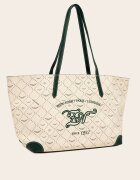 Zadig & Voltaire Geantă shopper Monogram Tennis cu adaos de piele