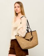 Zadig & Voltaire Geantă shopper WINGS cu adaos de piele