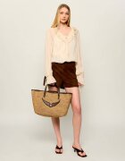 Zadig & Voltaire Geantă shopper WINGS cu adaos de piele