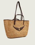 Zadig & Voltaire Geantă shopper WINGS cu adaos de piele
