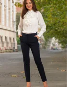 Effect Pantaloni office eleganti bleumarin