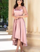 Ella Collection Rochie de ocazie asimetrica roz Deniz