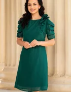 Ella Collection Rochie de ocazie lejera verde Medelina din voal texturat