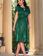 Ella Collection Rochie de ocazie midi verde Loredana in clos din voal