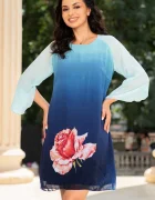 Ella Collection Rochie de zi albastra din voal Serenity