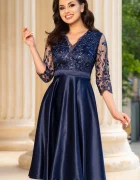 Ella Collection Rochie eleganta midi in clos Inna bleumarin