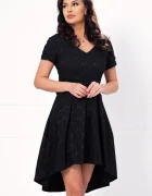 Ella Collection Rochie neagra asimetrica cu pliuri