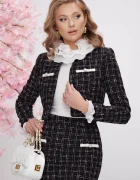 Fofy Sacou elegant din tweed in carouri