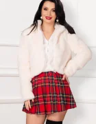 InPuff Basic Blanita ecru eleganta scurta