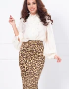 InPuff Basic Camasa eleganta Napoli crem decorata cu perle