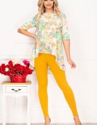 InPuff Basic Compleu casual Linda cu bluza asimetrica si imprimeu floral By InPuff