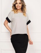 InPuff Basic Compleu dama Valentia din doua piese cu print geometric By InPuff