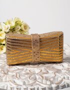 InPuff Basic Geanta dama gold Cleopatra tip funda cu strassuri