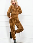 InPuff Basic Trening trendy maron din catifea pufoasa