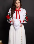InPuff Camasa eleganta de inspiratie traditionala Eleanor cu simbolul trandafirului