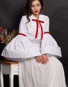 InPuff Camasa eleganta de inspiratie traditionala Isabella cu maneci clopot si dantela chantilly
