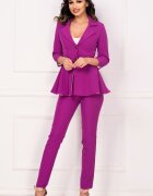 InPuff Compleu dama magenta elegant cu peplum