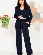 InPuff Compleu dama office bleumarin cu vesta integrata si sacou