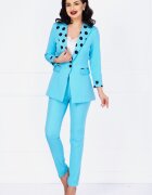 InPuff Pantaloni dama baby blue Trendya conici