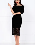 InPuff Rochie de ocazie midi din dantela neagra