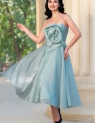 InPuff Rochie eleganta mint din organza Catherine cu floare maxi