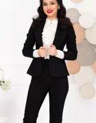 InPuff Sacou dama office elegant negru cambrat
