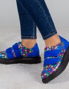 InPuff Shoes Pantofi casual Blue Candy Crush din piele cu barete