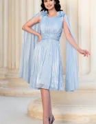 Josephine Rochie de ocazie midi bleu in clos Evelyn