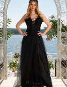 Legendaria Corset negru Taina de Perla cu dantela pretioasa
