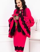 Legendaria Jacheta magenta cu maneci clopot pretioase