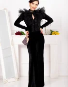 Legendaria Pantaloni evazati din catifea cu structura eleganta